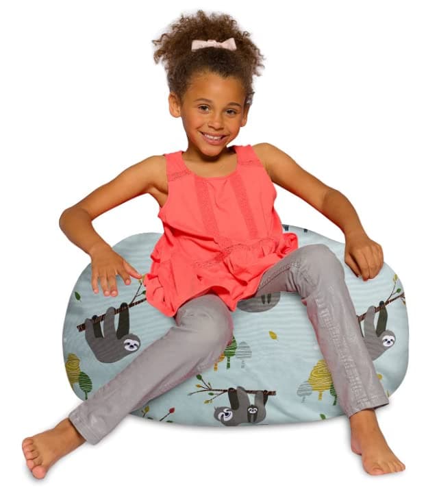 Posh Creations White Stars Bean Bag Chair - Large