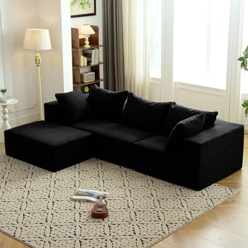 Vamcheer Modern L-Shaped Sectional Sofa with Chaise, Gray