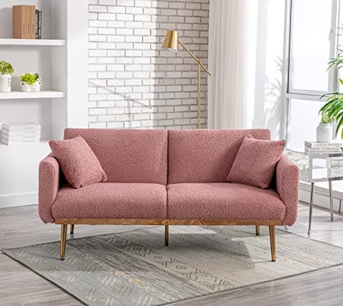 Modern Grey Convertible Futon Sofa Bed with Adjustable Positions