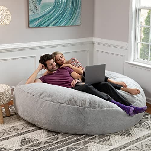 Jaxx 6 Foot Cocoon Bean Bag Bed & Chair, Charcoal