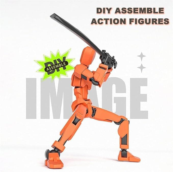 Pre-Assembled T13 Anti-Gravity Magnetic Action Figure Set (Red+Blue)