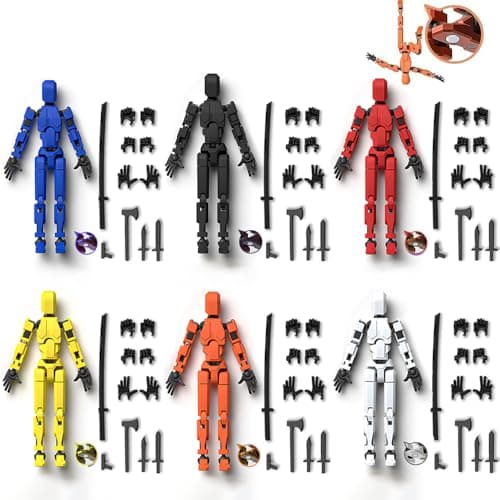 Pre-Assembled T13 Anti-Gravity Magnetic Action Figure Set (Red+Blue)