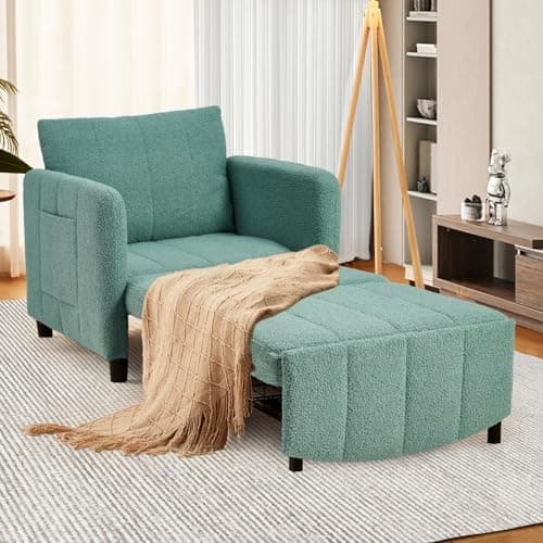 84" Extra Long Convertible Chair Bed | Sleeper Chair & Pull-Out Sofa Bed (Dark Grey)