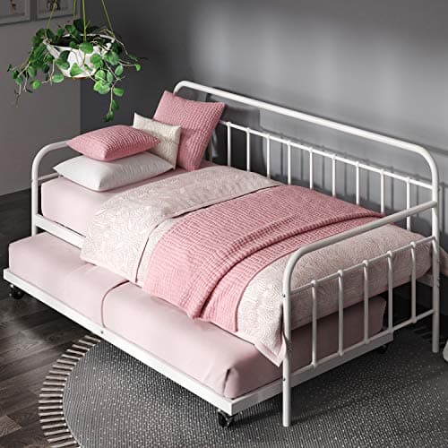ZINUS Florence Twin Daybed with Trundle, Premium Steel Support