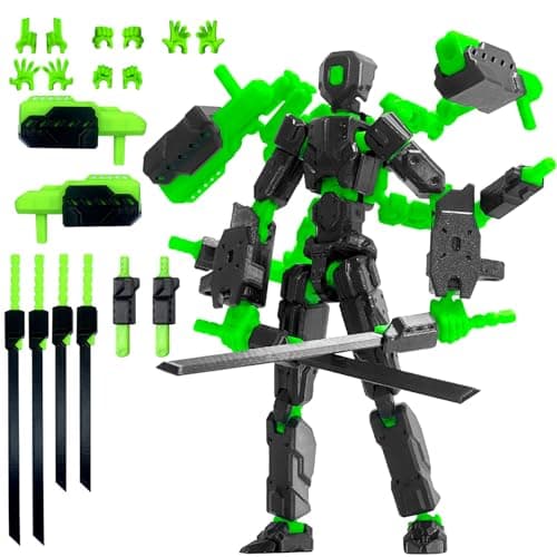 Luminous 8-inch Lucky 13 Action Figure, Nova T-13 Dummy 13 Mobile Robot Toys