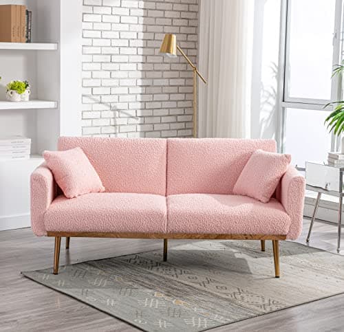 Modern Grey Convertible Futon Sofa Bed with Adjustable Positions