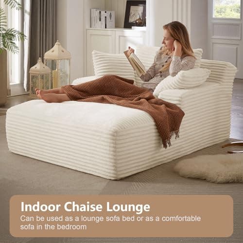 Oversized Chaise Lounge Chair for Living Room or Bedroom