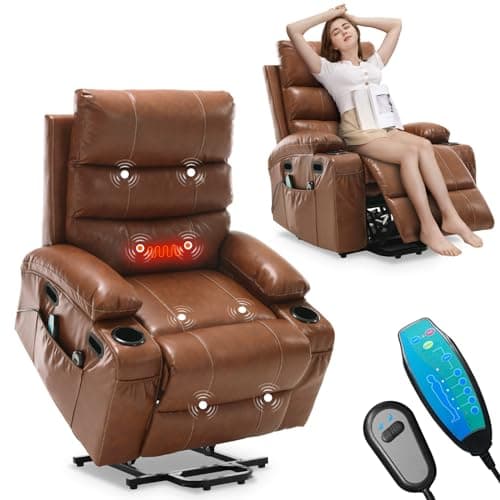 Antetek Electric Recliner Massage Chair with Heat & Cup Holders for Elderly