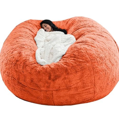 Kids & Adult Bean Bag Chair Cover, Gray PV Velvet (6FT)