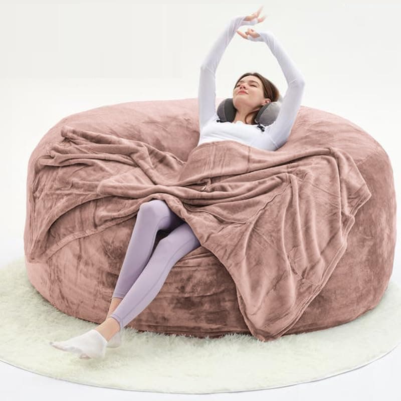 60" Dark Grey Oversized Bean Bag Sofa with Memory Sponge (5FT)