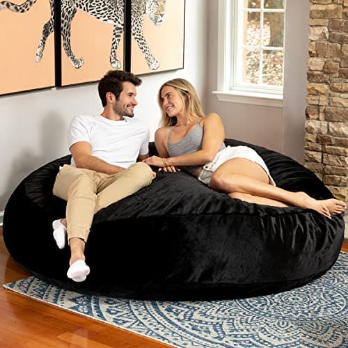 Jaxx 6 Foot Cocoon Bean Bag Bed & Chair, Charcoal