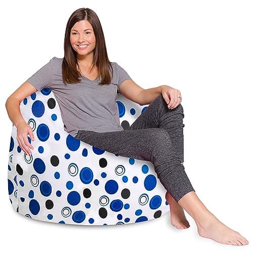 Posh Creations White Stars Bean Bag Chair - Large