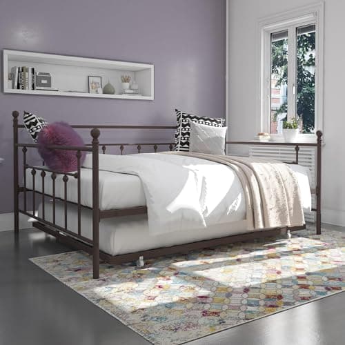 DHP Bronze Manila Metal Daybed and Trundle Queen/Full Size