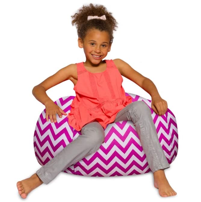 Posh Creations White Stars Bean Bag Chair - Large