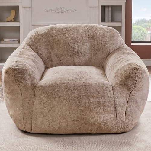 Homguava Spacious Giant Bean Bag Chair with Armrest