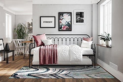 Novogratz Bright Pop Twin Daybed with Trundle, Black