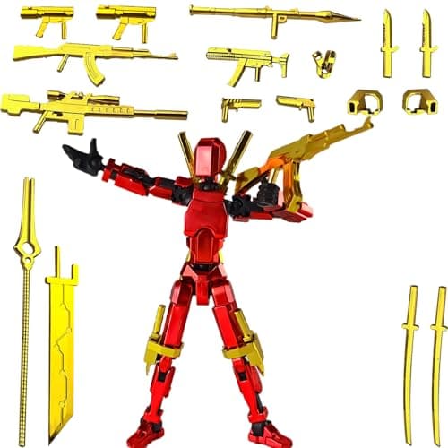 Lucky Lucky 13 Movable T13 Robot Action Figure, Desktop Gift for Toy Lovers