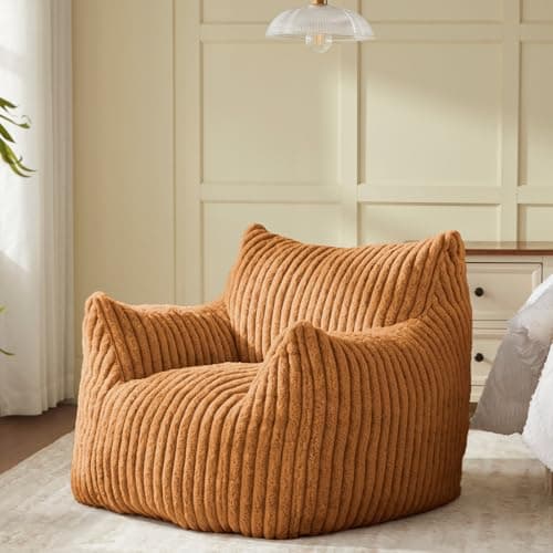 Large Comfy Bean Bag Chair with Armrests for Adults and Teens