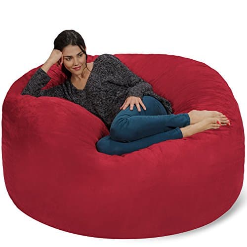 Cinnabar 5' Chill Sack Bean Bag Chair - Giant Memory Foam Lounge with Soft Cover