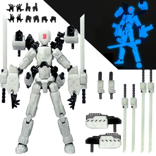 Luminous 8-inch Lucky 13 Action Figure, Nova T-13 Dummy 13 Mobile Robot Toys