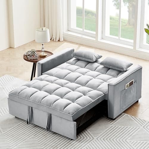 3-in-1 Black Pull-Out Sofa Bed for Living & Bedroom Spaces