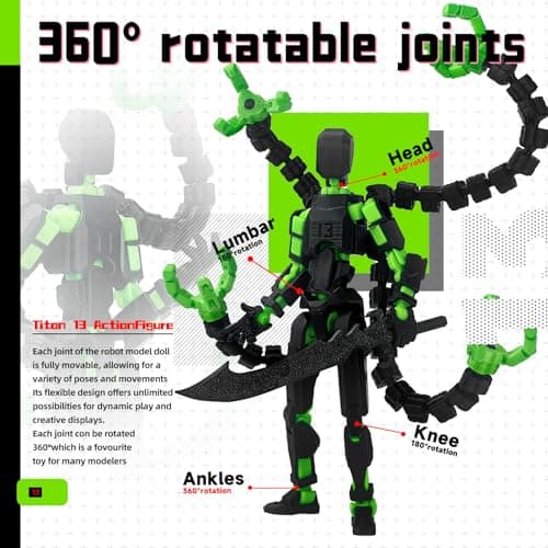 3D Printed T13 Multi-Jointed Action Figure for Game Lovers