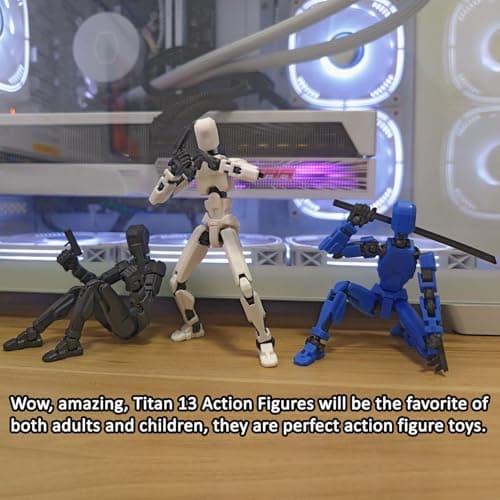 Lucky Titan 13 Action Figure Set, 10PCS Robot Toys (Dummy 13)