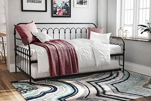 Novogratz Bright Pop Twin Daybed with Trundle, Black