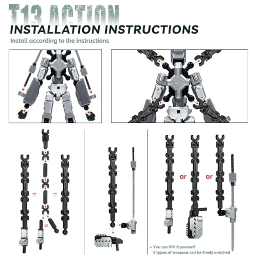 Luminous 8-inch Lucky 13 Action Figure, Nova T-13 Dummy 13 Mobile Robot Toys