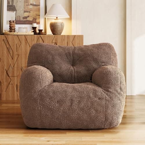 Dark Blue Teddy Fabric Adult Bean Bag Chair