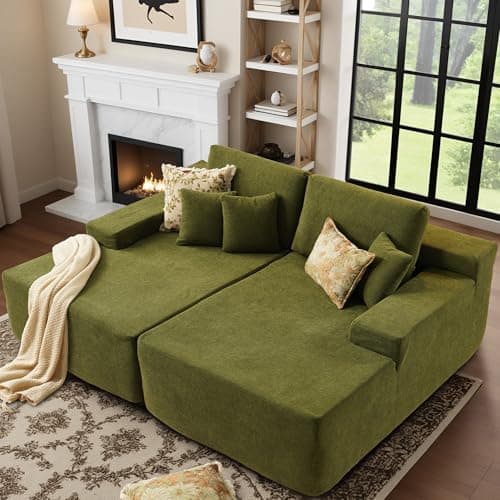 Stupendous Grey Faux Fur Oversized Chaise Lounge Chair Sofa Bed (81", 2PCS)