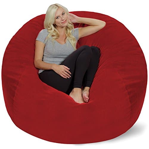 Cinnabar 5' Chill Sack Bean Bag Chair - Giant Memory Foam Lounge with Soft Cover