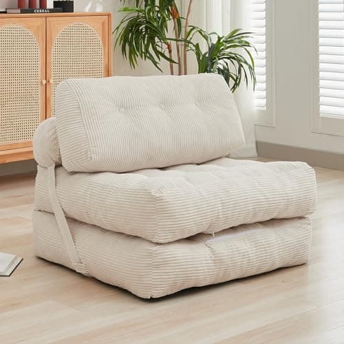 PureMind Convertible Sofa Bed, Portable Fold Out Chair, Comfortable Lounge