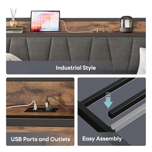 LIKIMIO Grey Twin Daybed with Trundle Bed and Storage Headboard for Living Room, Bedroom, and Guest Room, Strong Supports and Charging Station