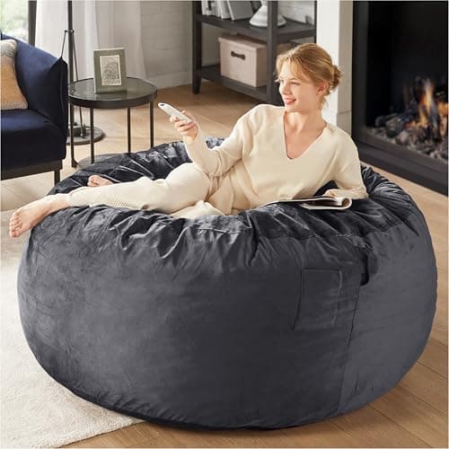 Codi Charcoal Grey 5FT Giant Bean Bag Chair with Filler