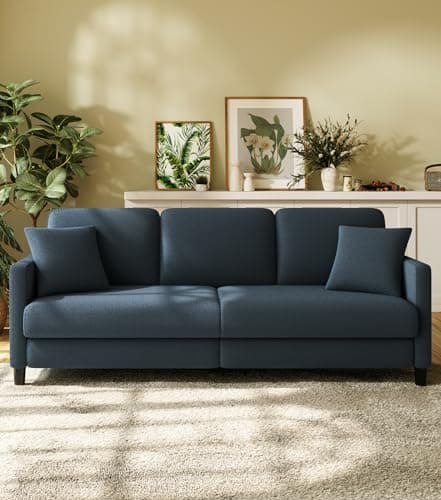 83" Teddy Fleece Loveseat Sofa for Living Room, Tool-Free Setup, Beige