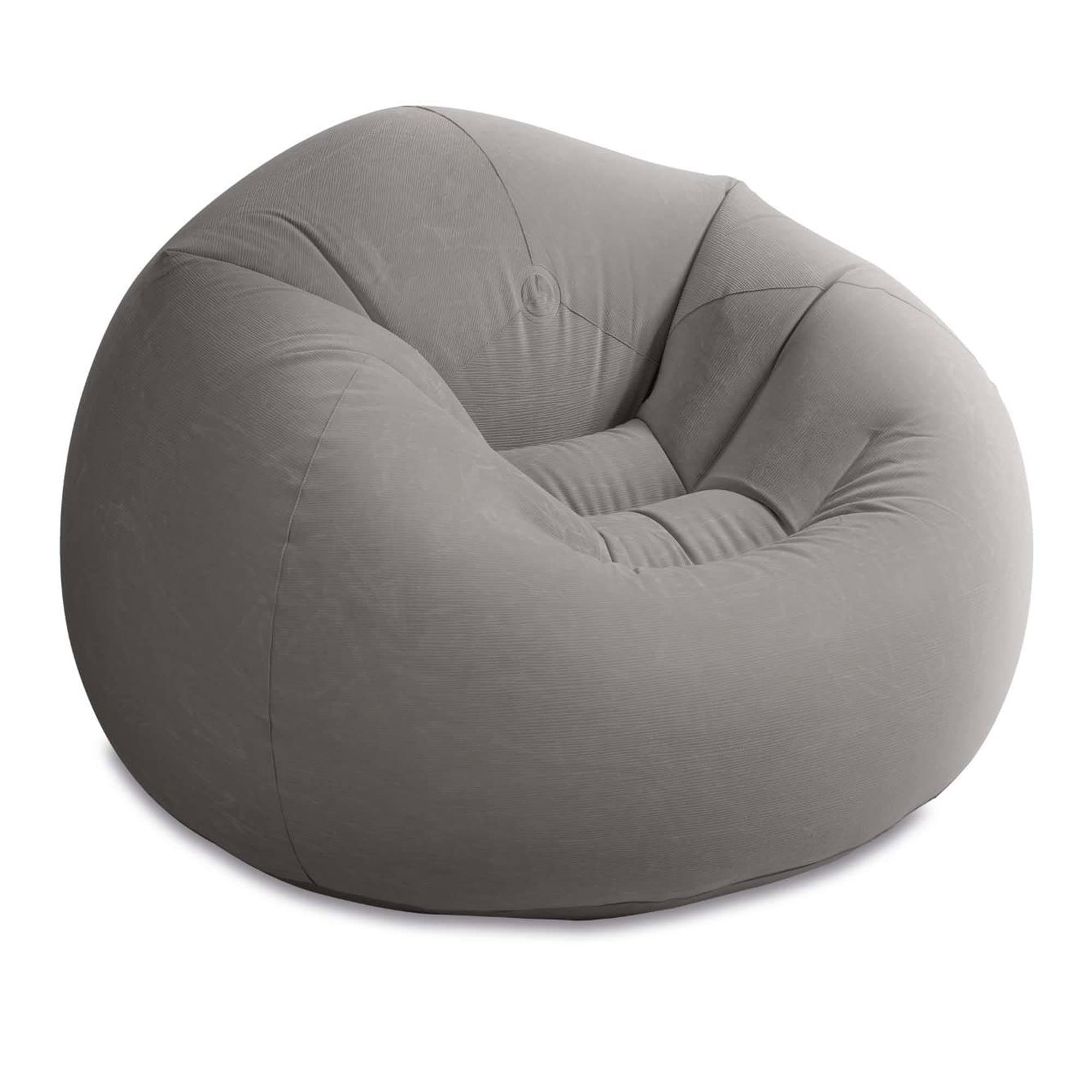 Intex Beanless Bag Lounger: Corduroy Flocking, Durable Vinyl, 220lb Capacity