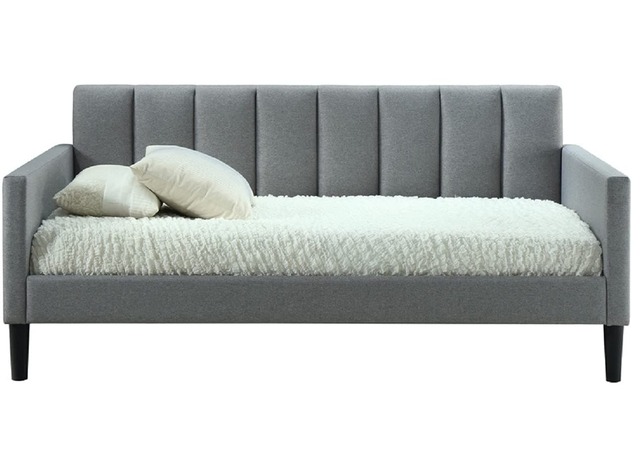 LuXeo Bristol Gray Upholstered Twin Daybed