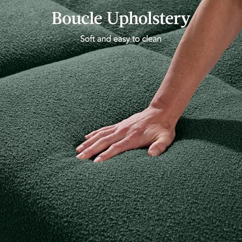 Best Choice Products 77" Mid Century Modern Boucle Loveseat Sofa - Evergreen