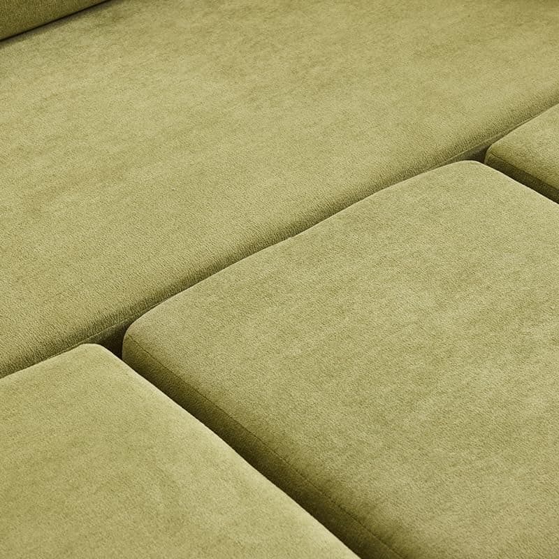 Boneless Convertible SofaBed with Ottomans - Green