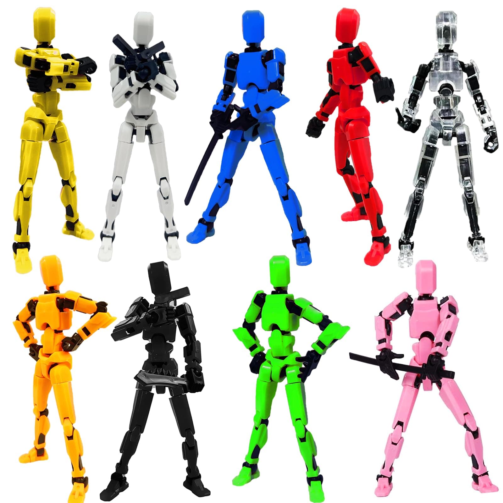 Titan 13 Action Figures, Nova 13 Upgrade Set, 3D Robot Gifts (9pcs)