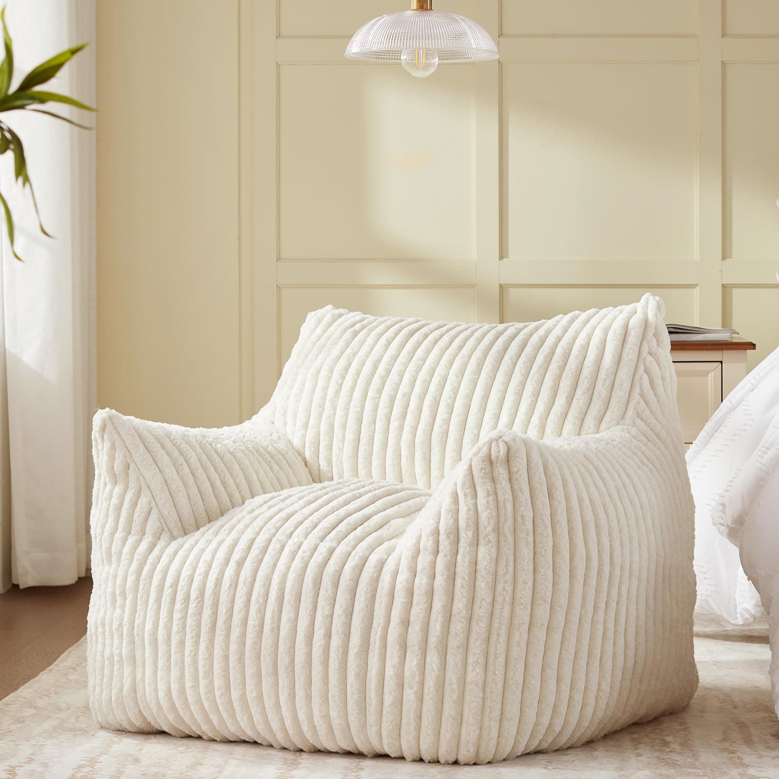 Large Comfy Bean Bag Chair with Armrests for Adults and Teens