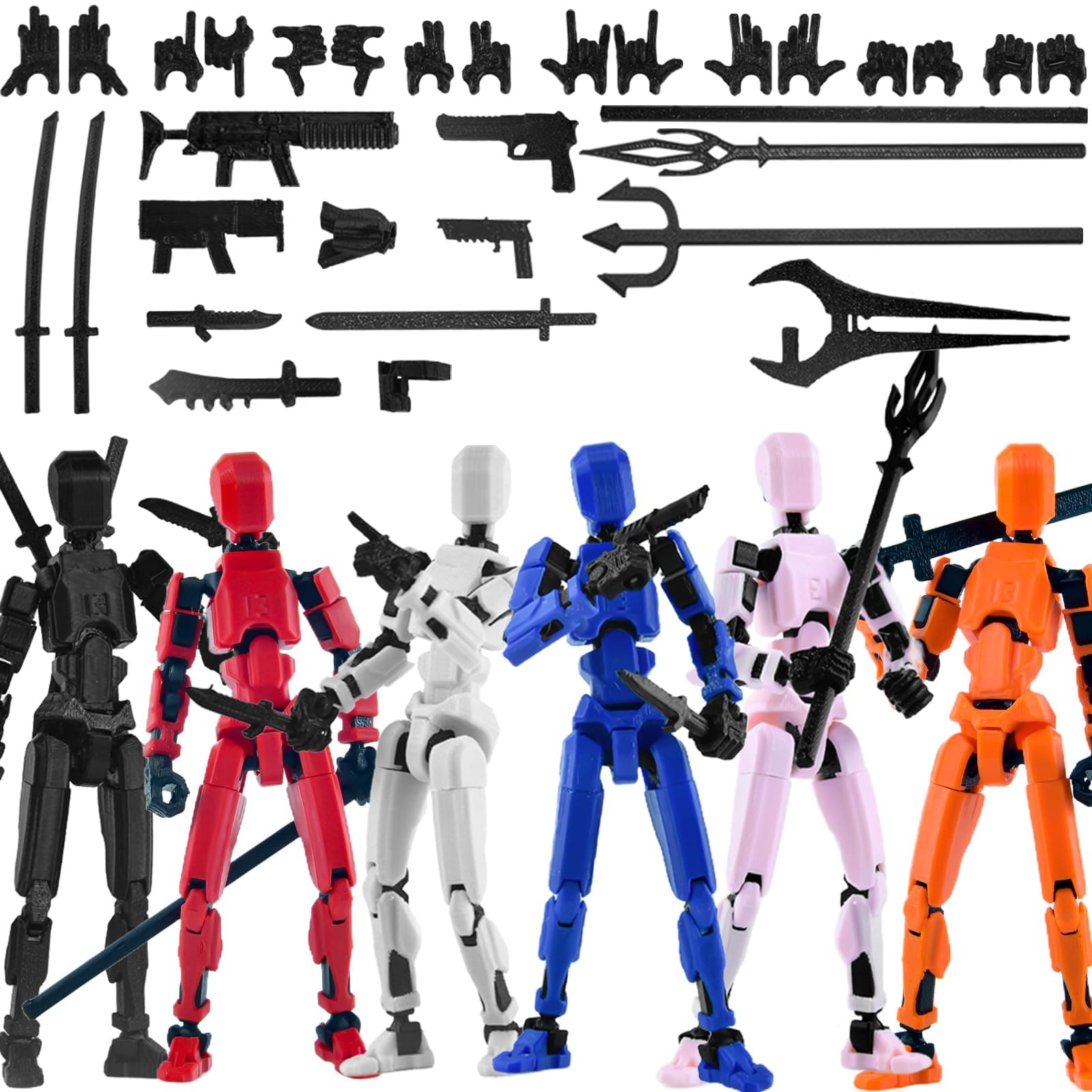 T13 Action Figure Accessories, Multijointed Movable Dummy 13 for Collectors (Multicolor-3)