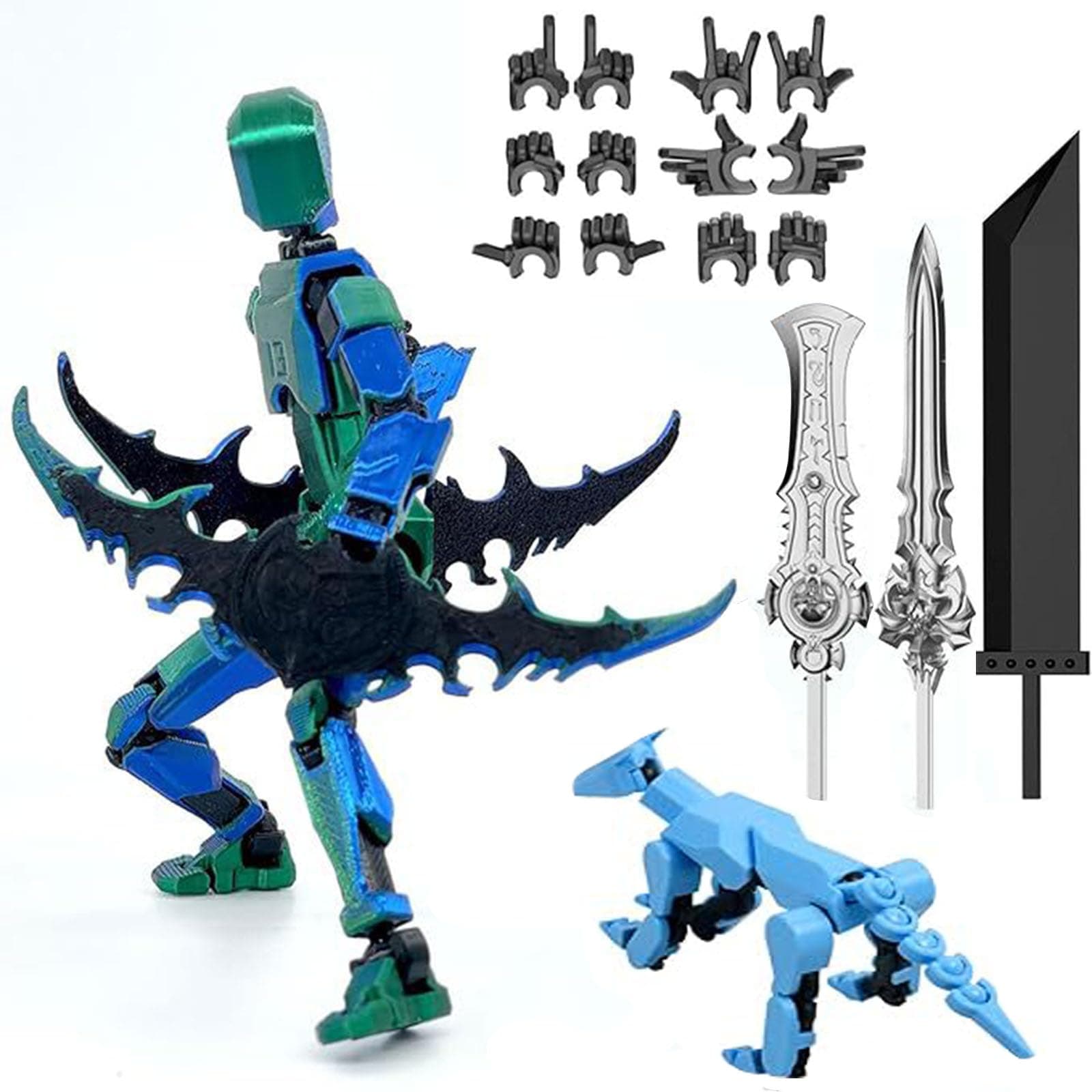 3D Printed T13 Multi-Jointed Action Figure Gift for Collectors (2PCSY-C)