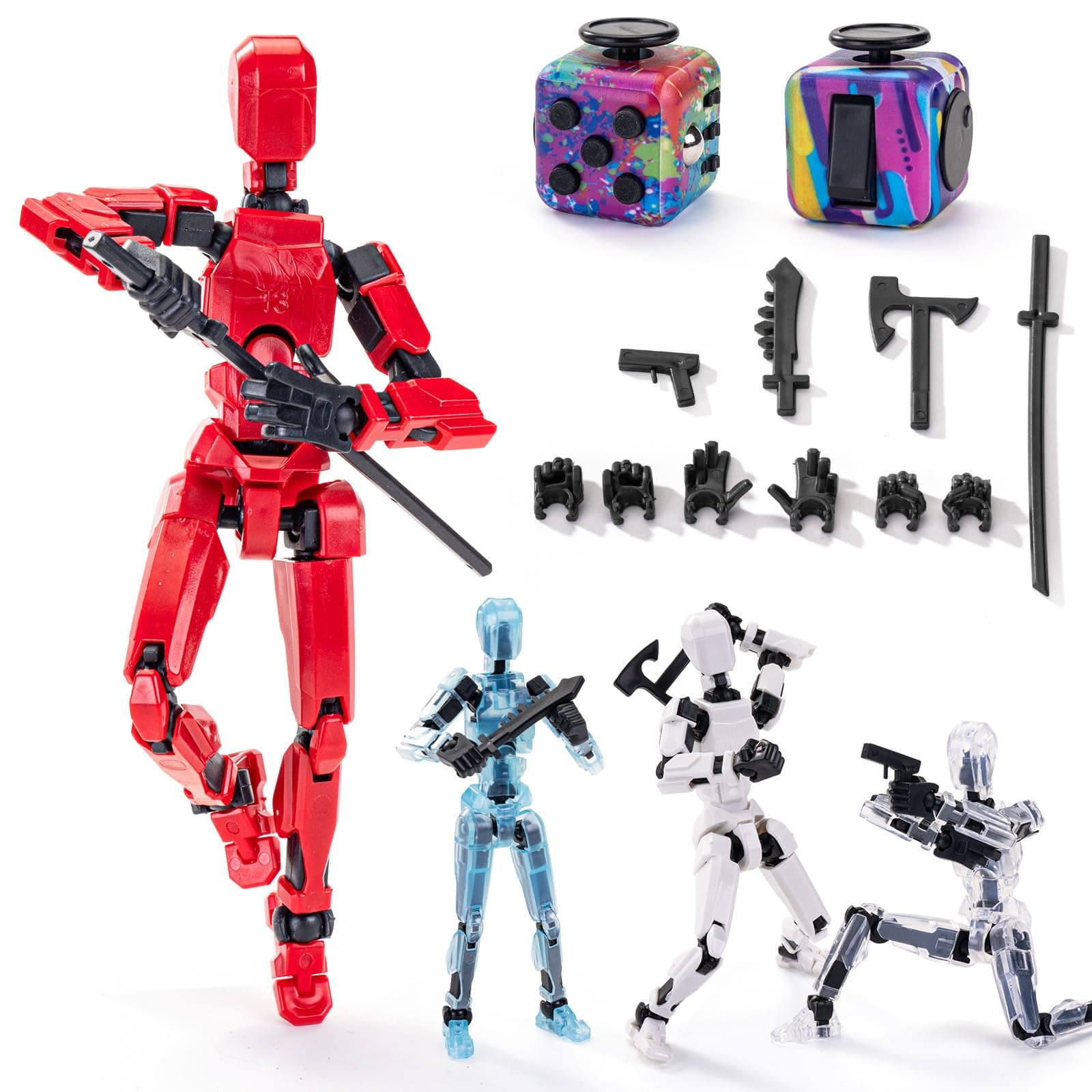 Titan 13 Action Figure Set - 4PCS 3D Printed Toys Fun & Educational