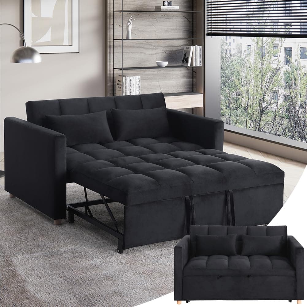 Convertible Loveseat Sleeper Sofa with Adjustable Backrest