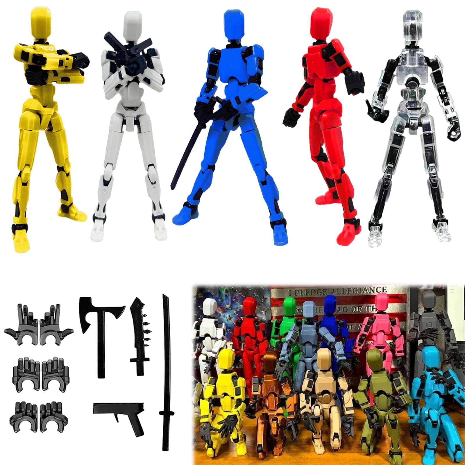 Titan 13 Action Figure - 3D Printed Multi-Jointed (5pcs)