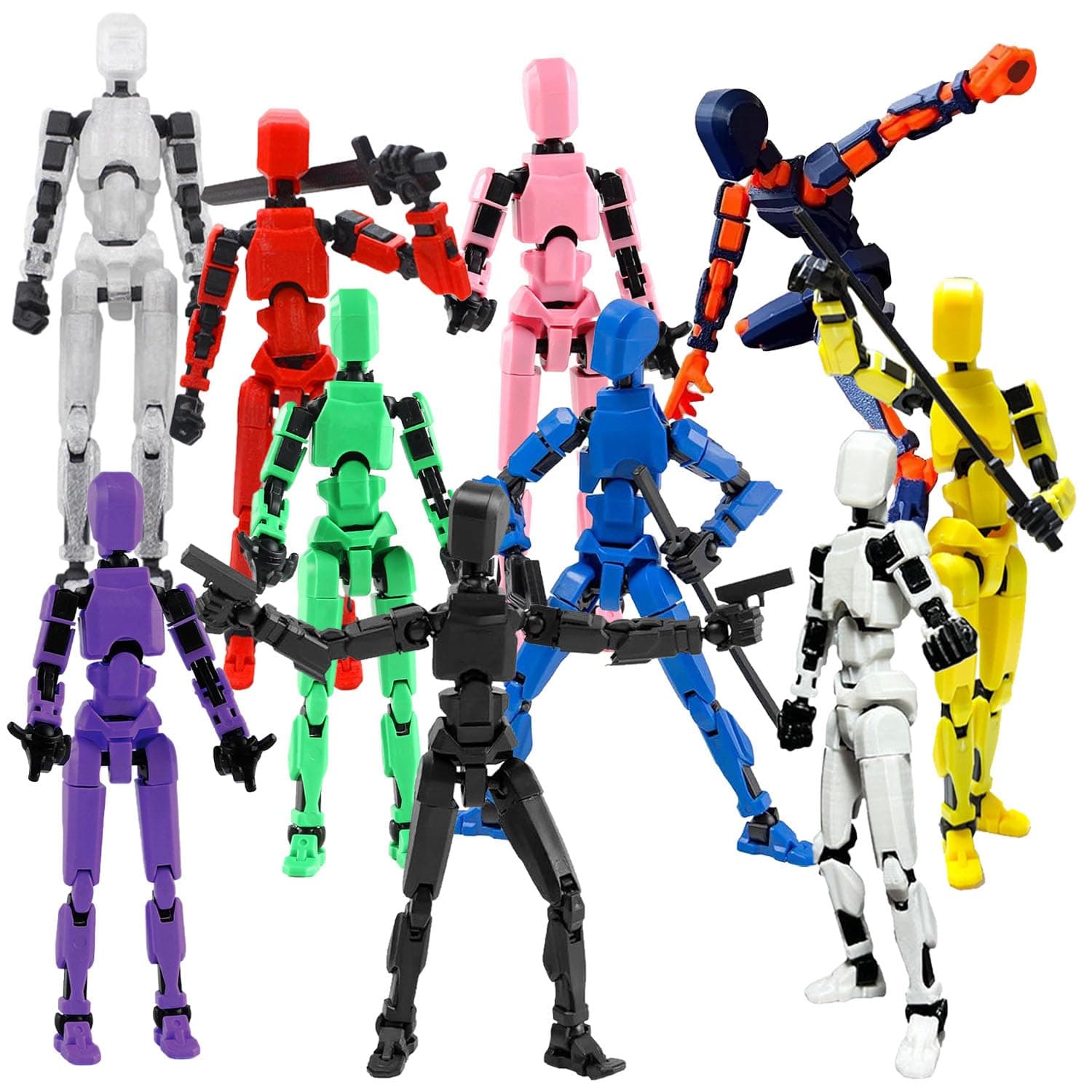 Lucky Titan 13 Action Figure Set, 10PCS Robot Toys (Dummy 13)