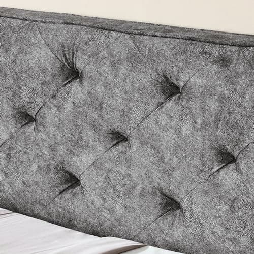 Grey Upholstered Daybed with Trundle and Tufted Back