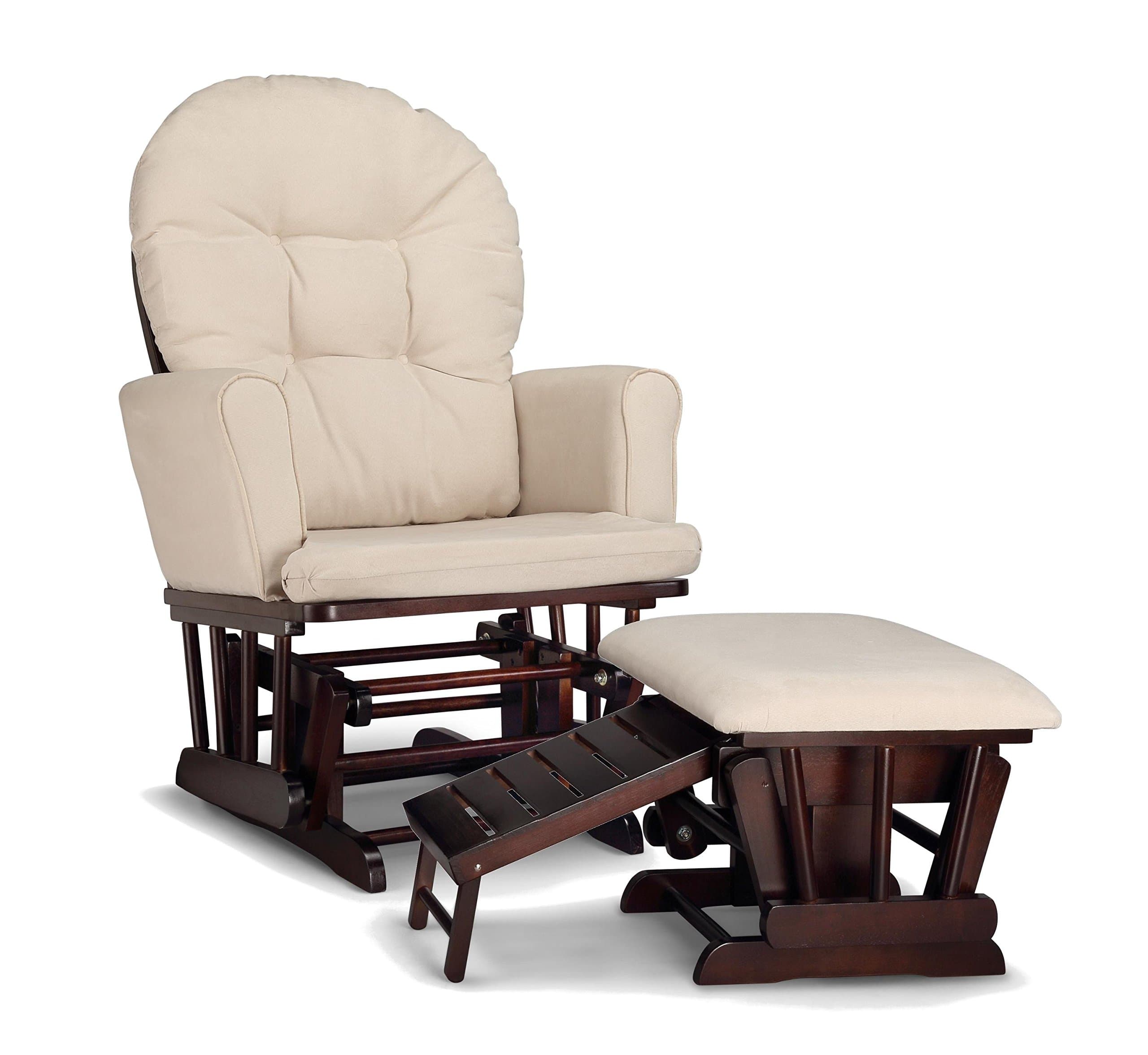 Graco Parker Espresso/Beige Cleanable Glider and Ottoman